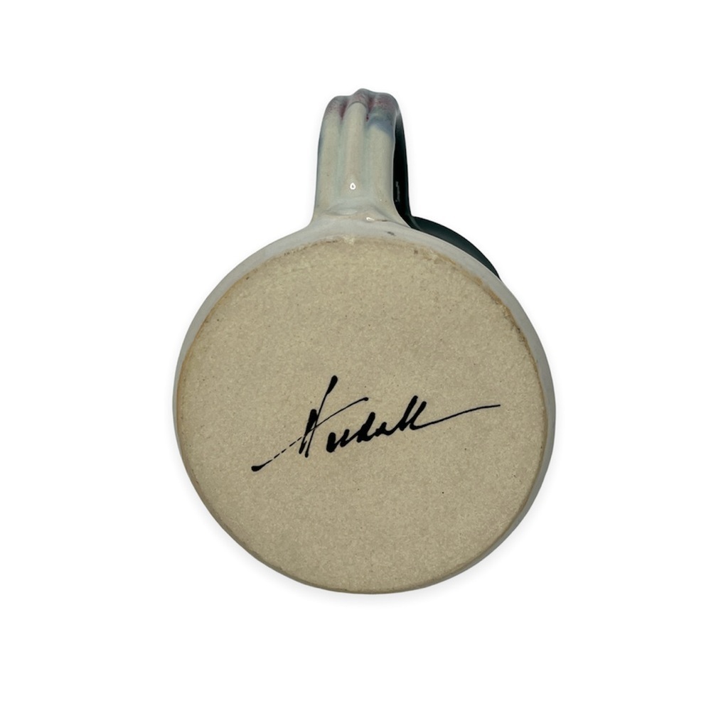 Hand Thrown Glazed Coffee Mug Signed Artist Mark‎ Hudak Of Throwing Mud Gallery - Picture 6 of 7